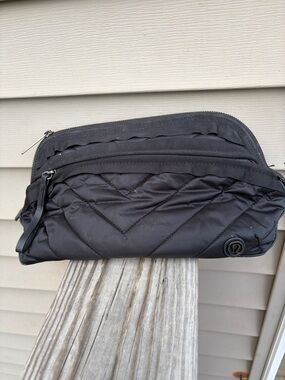 lululemon athletica Black Quilted Cosmetic Bag